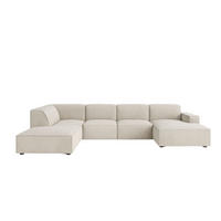 ECKSOFA Cursal V, Stoff Artico, Nata, Links - Creme, Holz (364/262cm) - Kaiser Möbel