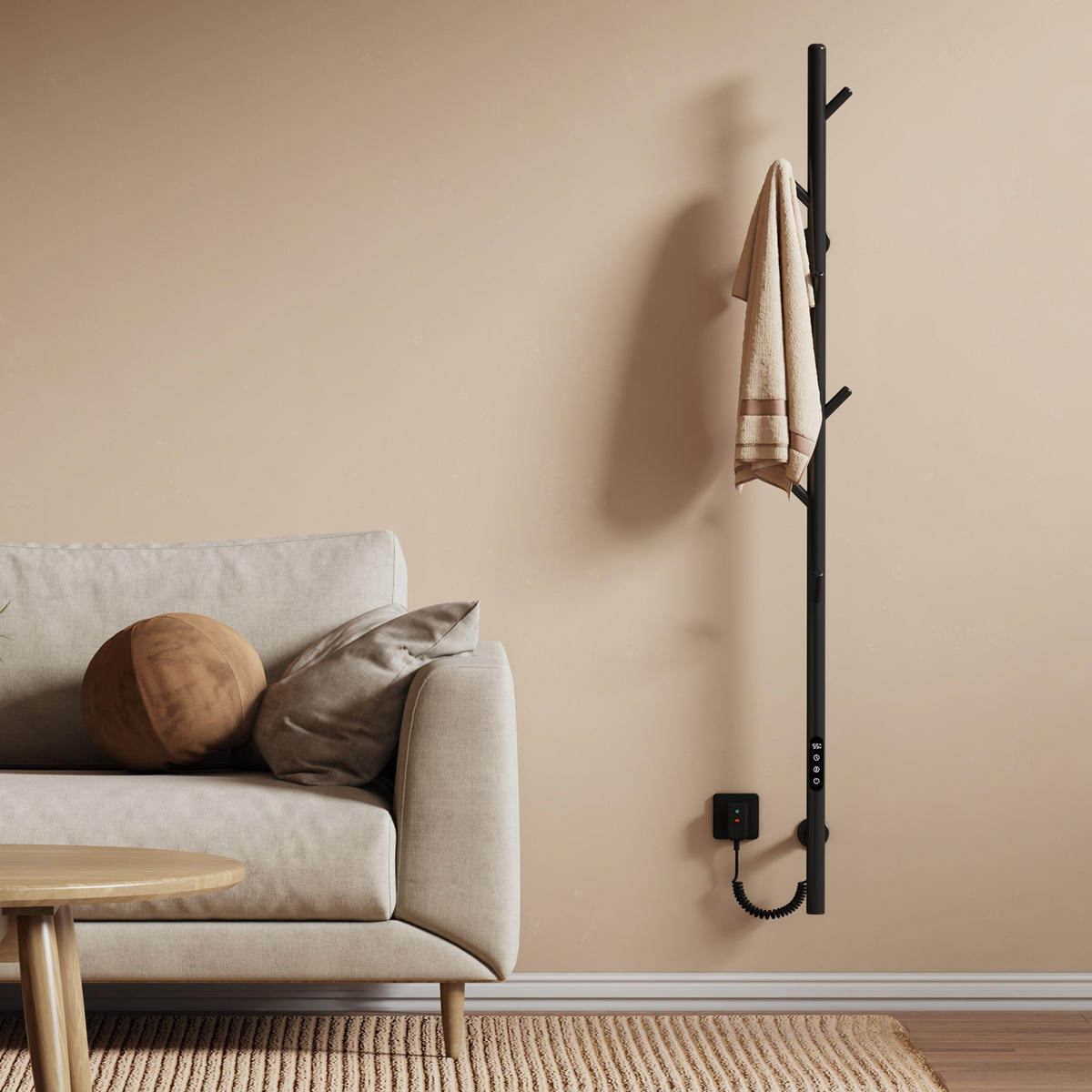 HANDTUCHHEIZKÖRPER Baumheizkörper WLAN Schwarz 150 cm - Schwarz, Metall (12.5/150/14cm) - EMKE