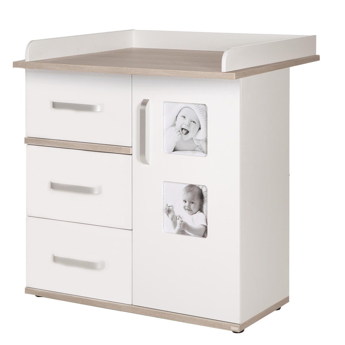 BABYZIMMER-SET Moritz, mit breiter Wickelkommode, 2-teilig - Weiß, Holzwerkstoff (76/81/142.5cm) - Roba