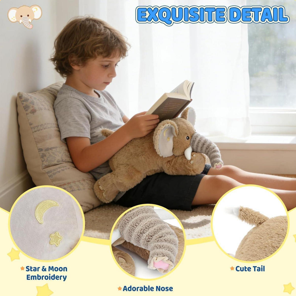 PLÜSCHTIER Elefant 50 cm Braun - Braun, Textil (25/50cm)