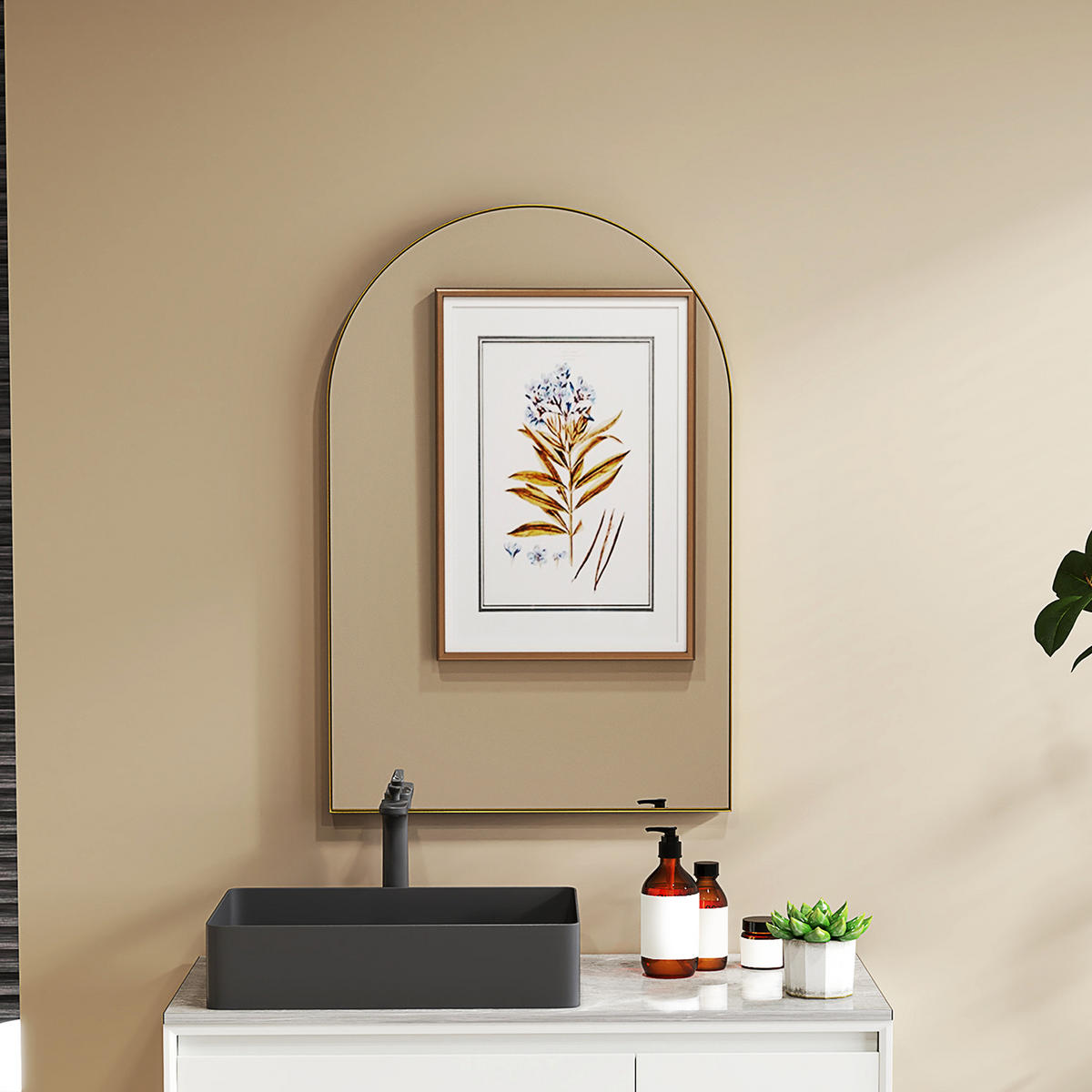 WANDSPIEGEL Goldfarben 60/3/90 cm - Goldfarben, Glas (60/90/3cm) - PANGIVO