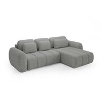 ECKSOFA Caria Mit Schlaffunktion - Grau, Holzwerkstoff/Textil (304/190cm) - Fun Möbel