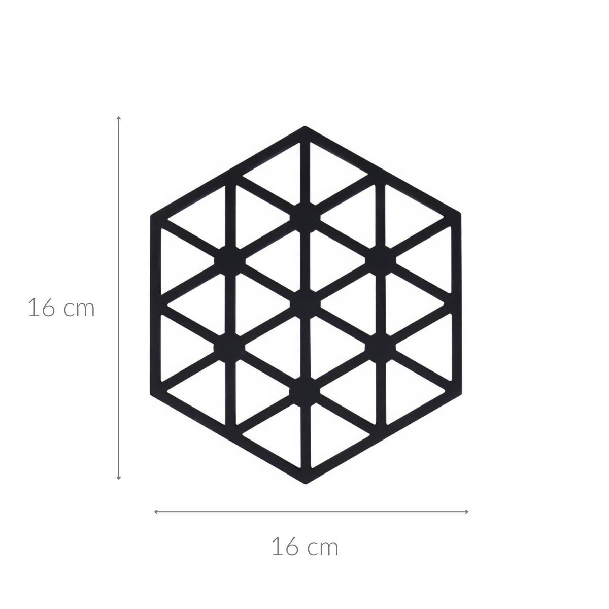 UNTERSETZER Silikon schwarz - Schwarz, Kunststoff (16/16cm) - Excellent Houseware