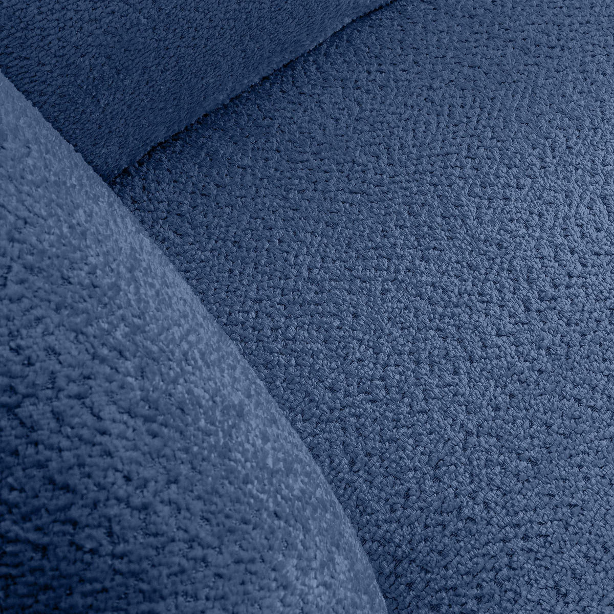 ECKSOFA LINKS VIRA, Blau, Chenille - Blau/Schwarz, Holz/Holzwerkstoff (300/160cm) - KONSIMO®