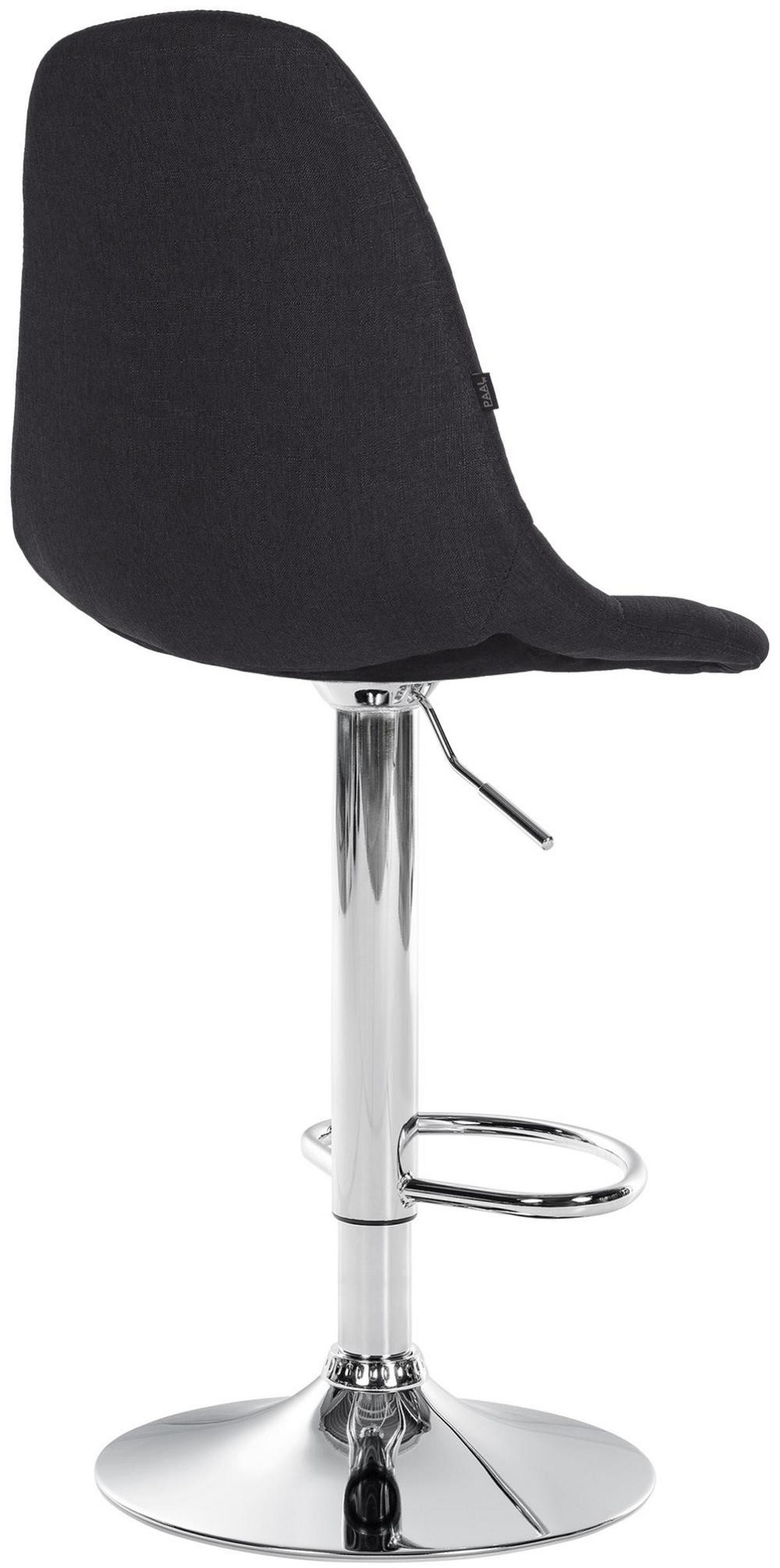 BARHOCKER Metall schwarz - Schwarz, Textil/Metall (47/99/56cm) - CLP