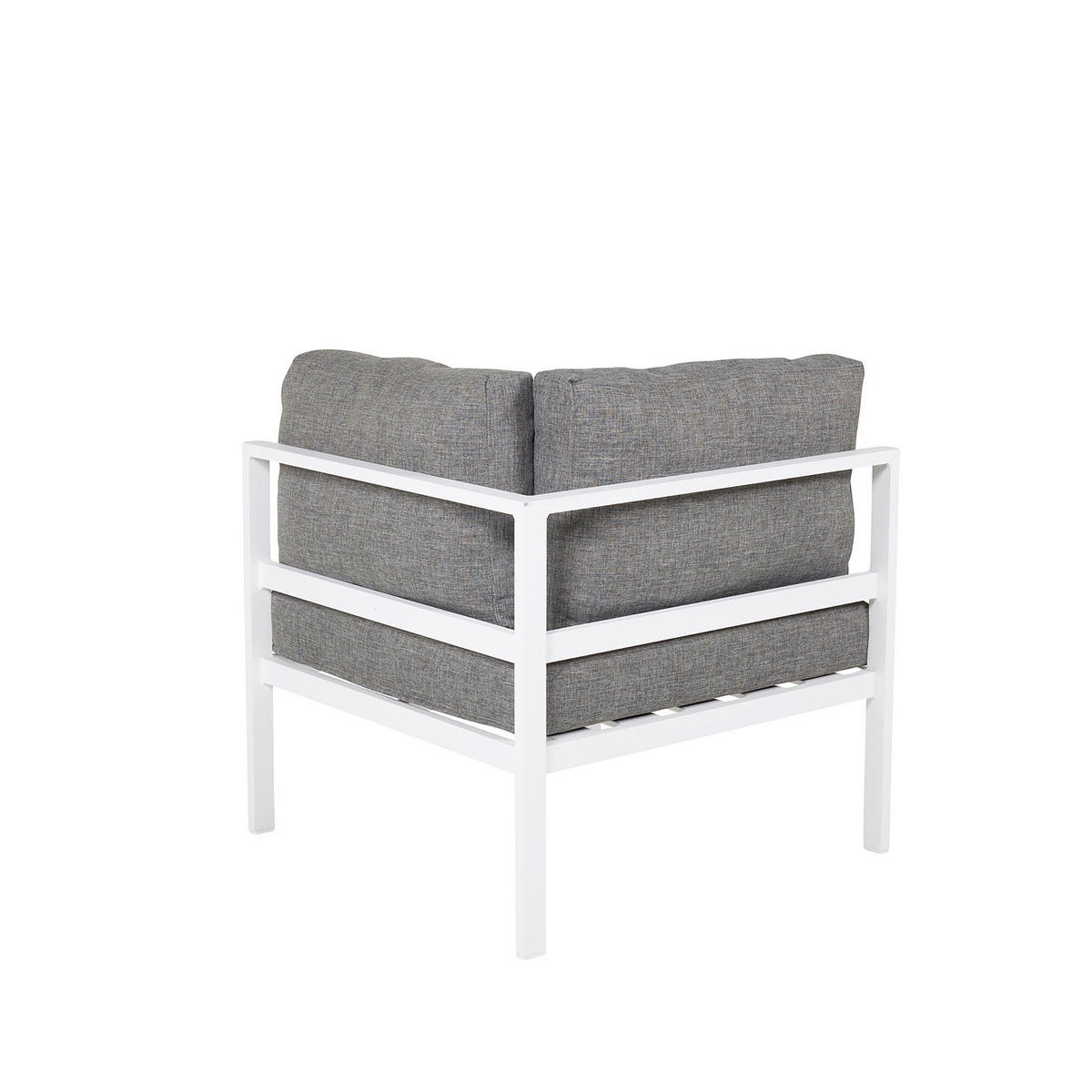 ECKELEMENT - Weiß/Grau, Metall (74/65/74cm) - home24
