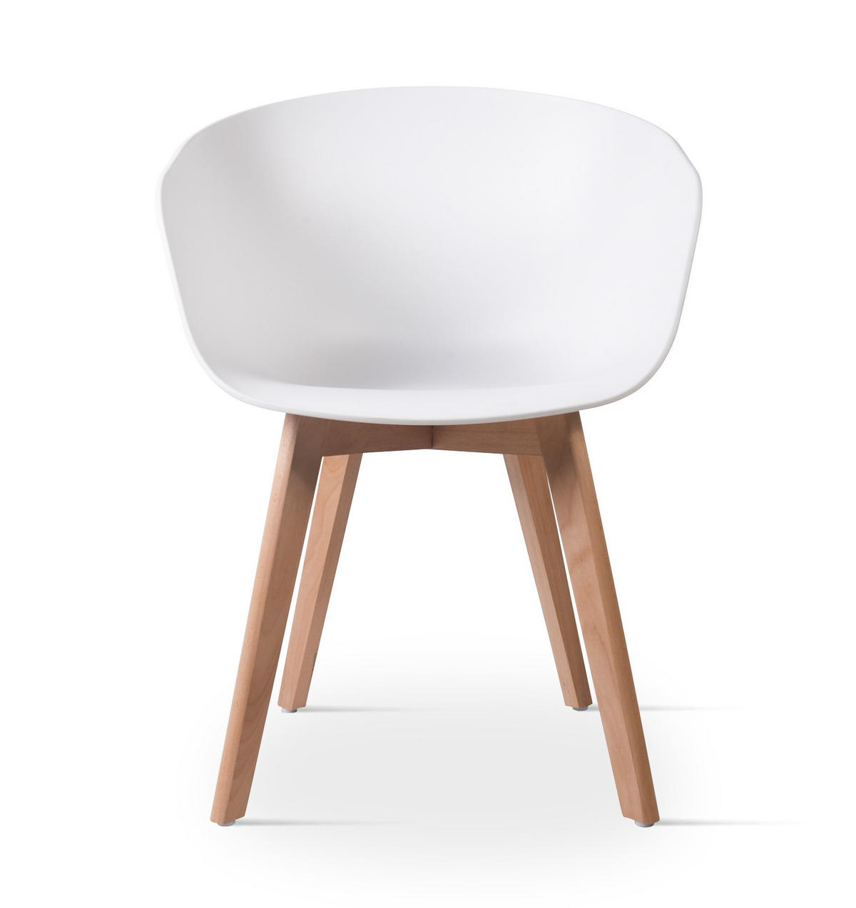 STUHL 4er-Set Polypropylen Weiß - Weiß, Kunststoff (55/76/56cm) - Nordlys
