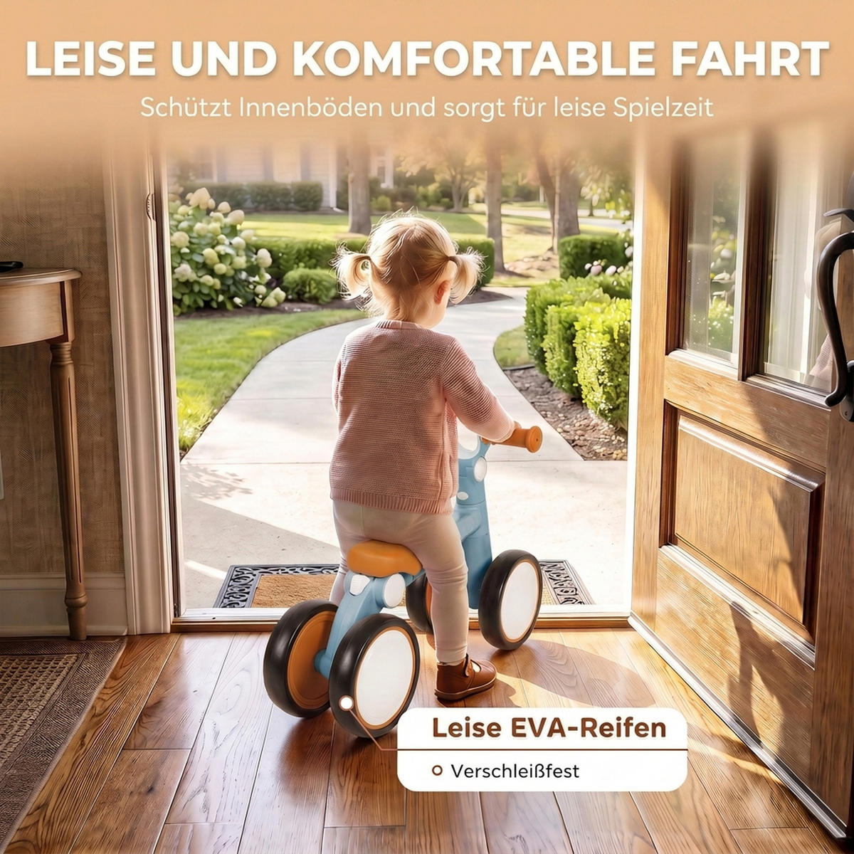 KINDERLAUFRAD Aluminiumlegierung EVA Blau - Blau, Metall (57/28.5/40cm) - AIYAPLAY