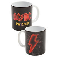KAFFEEBECHER AC/DC - PWR/UP Schwarz 320 ml - Schwarz, Keramik (0.32L) - United Labels