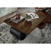 COUCHTISCH Mango 110x80x43 braun lackiert RAILWAY #405 - Braun, Holz (110/80/43cm) - Massivmoebel24