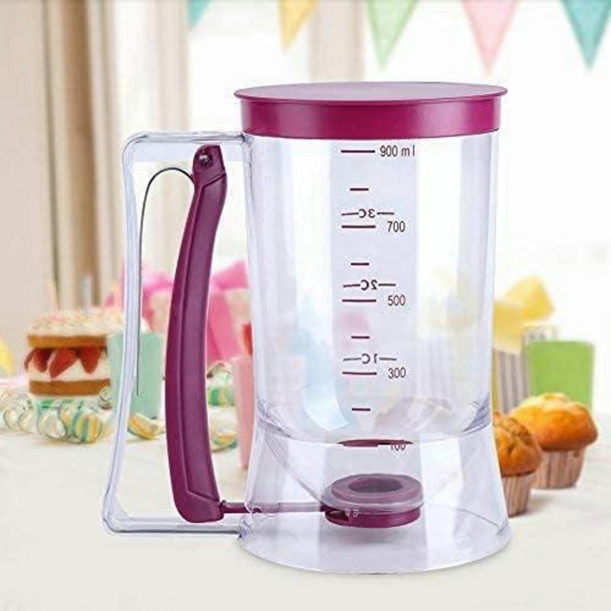 TEIGSPENDER 900ml mit Messskala - Transparent, Kunststoff (0.9L)