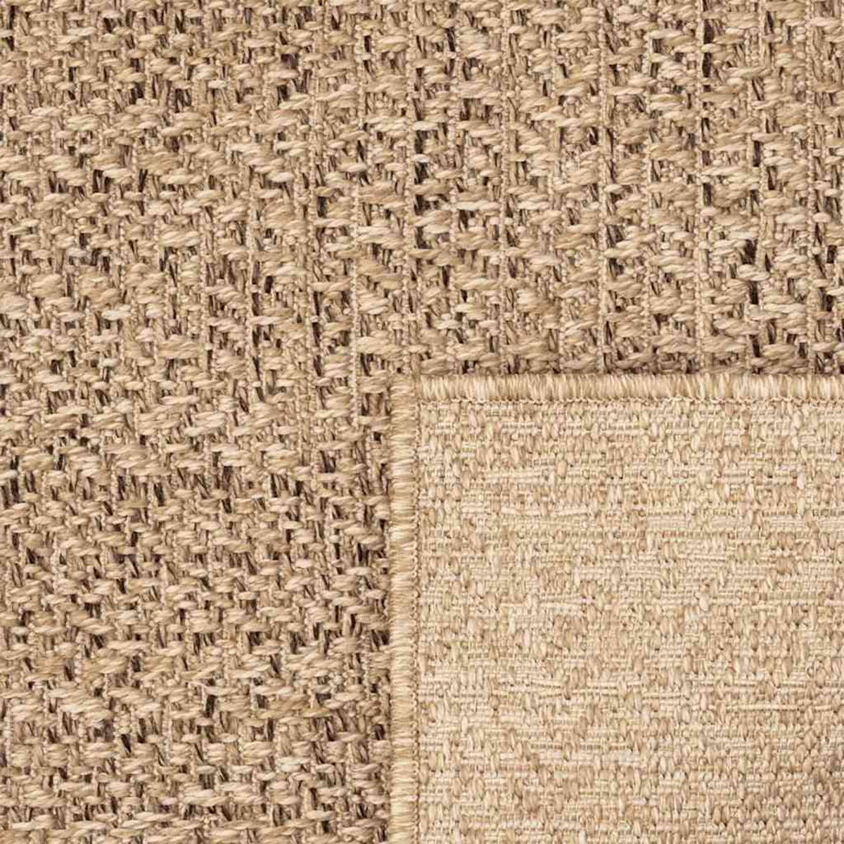 TEPPICH Zizur 240/240 Cm Jute-Optik Indoor Und Outdoor - Braun, Kunststoff (240/240cm) - vidaXL