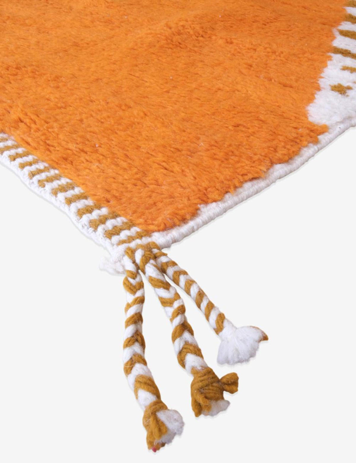 BERBERTEPPICH Wolle Ethno-Stil 97x 351 cm - Orange, Naturmaterialien (97/351cm) - AFK Living