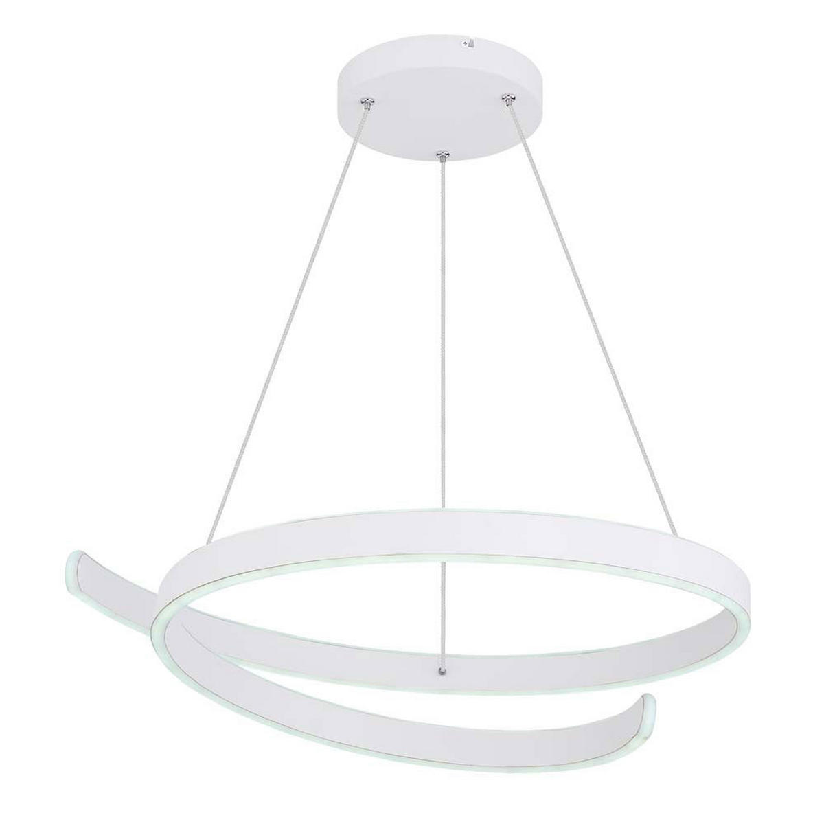 LED HÄNGELEUCHTE Weiß Matt - Weiß, Metall (66/62/120cm) - Globo Lighting