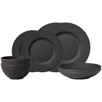 EINSTEIGER-SET Manufacture Rock schwarz 8er Set - Schwarz, Keramik (1/1/1cm) - Villeroy & Boch