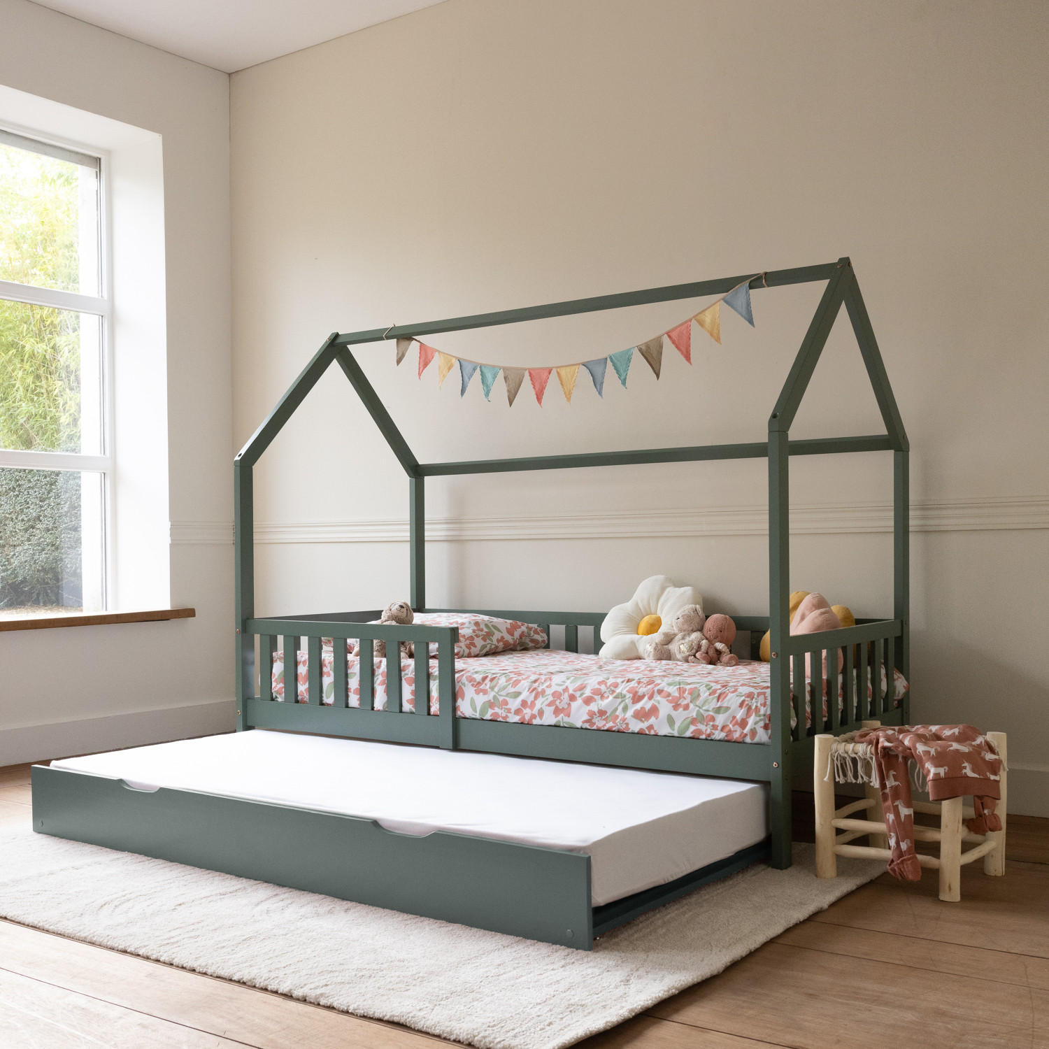 KINDERBETT Marceau Grün 190/90 cm - Grün, Holz - Happy Garden