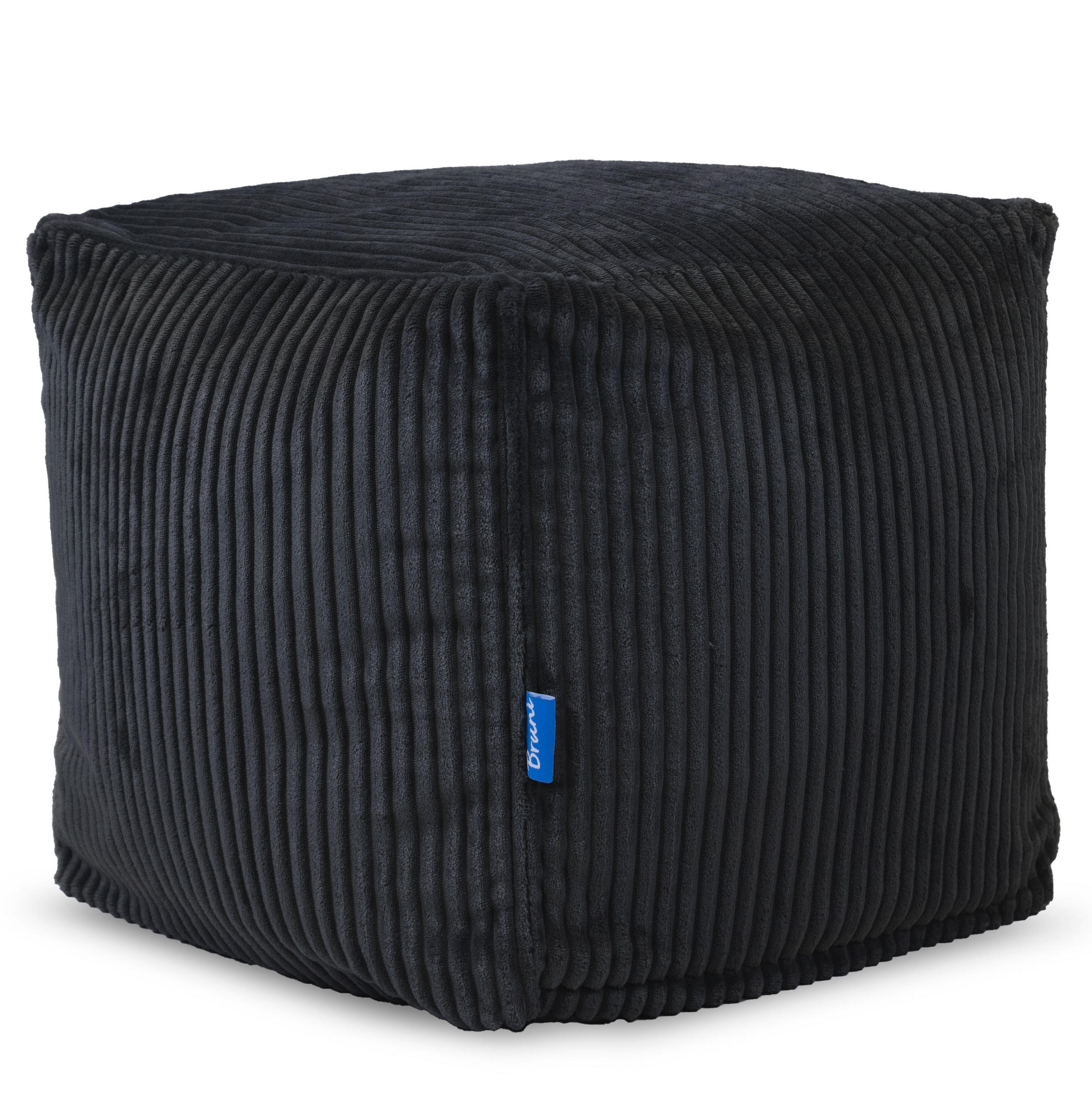 SITZWÜRFEL Cubo Cord schwarz - Schwarz, Textil (40/40/40cm) - Bruni