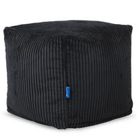 SITZWÜRFEL Cubo Cord schwarz - Schwarz, Textil (40/40/40cm) - Bruni