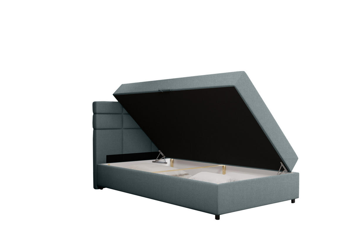 BOXBETT Reve 120 x 200 cm mit Bettkasten und Lattenrost ohne matratze - hellblau - Hellblau, Holz (120/206cm) - Panda Möbel