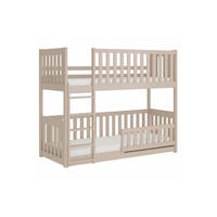 ETAGENBETT CORA 90/200 Cashmere mit abnehmbarem Rausfallschutz - Beige, Holz/Holzwerkstoff (90/200cm) - Deine Möbel 24