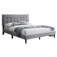 POLSTERBETT mit Lattenrost 140x200 cm Grau - Grau, Textil (140/200cm) - Home Collective