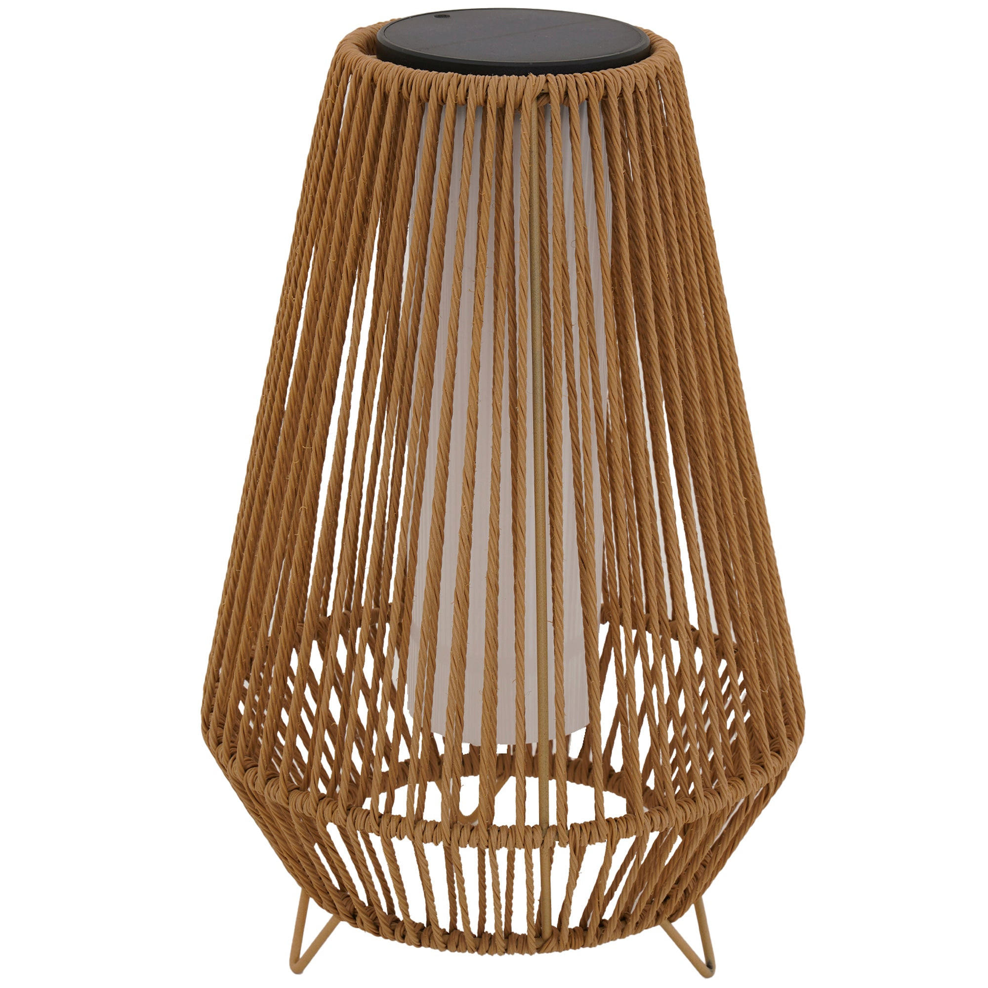SOLARLATERNE SALOMEA TALL beige - Beige, Naturmaterialien (26/26/26cm) - Lumisky