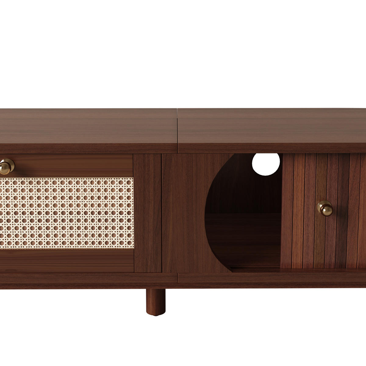 TV-LOWBOARD Rustikal Naturfarben 170/39.5/38 cm - Naturfarben, Holz (170/38/39.5cm) - PANGIVO
