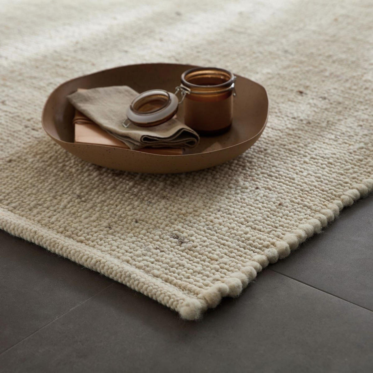 HANDWEBTEPPICH Anden 200x250 cm - Naturfarben, Textil (200/250cm) - Rug and Roll