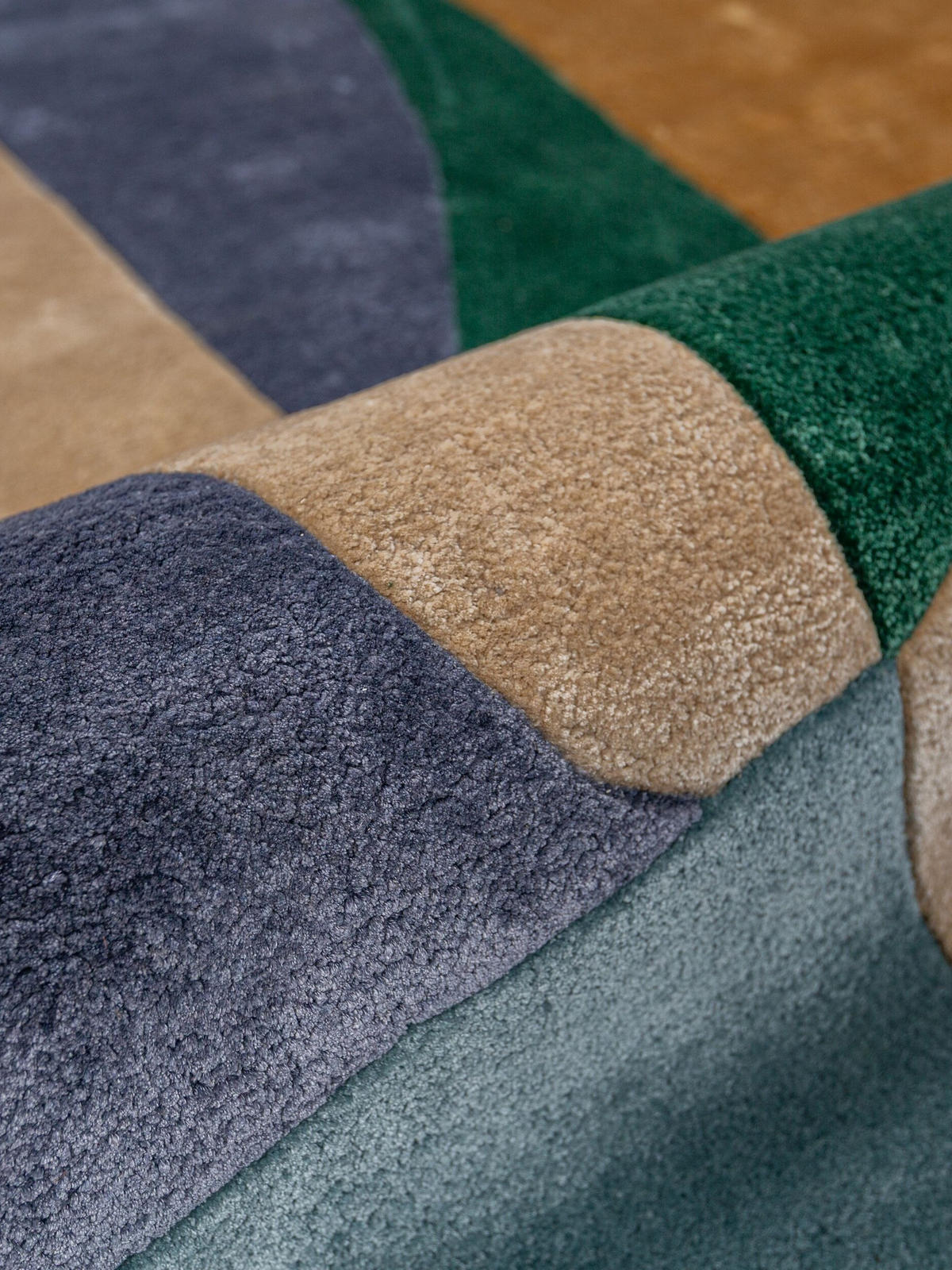 KURZFLORTEPPICH handgetuftet SKERNE, Farbflächen, Multi, 160 x 230 cm - Multicolor, Textil (160/230cm) - KADIMA DESIGN