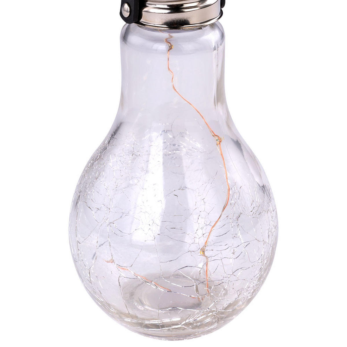 LED AUSSENLEUCHTE Silber Glas 3er Set - Silberfarben, Glas (9/9/17.5cm) - Globo Lighting