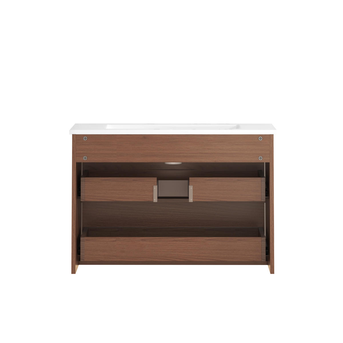WASCHTISCH Rotbraun 75 cm - Rotbraun, Holz (76/52/46cm) - PANGIVO