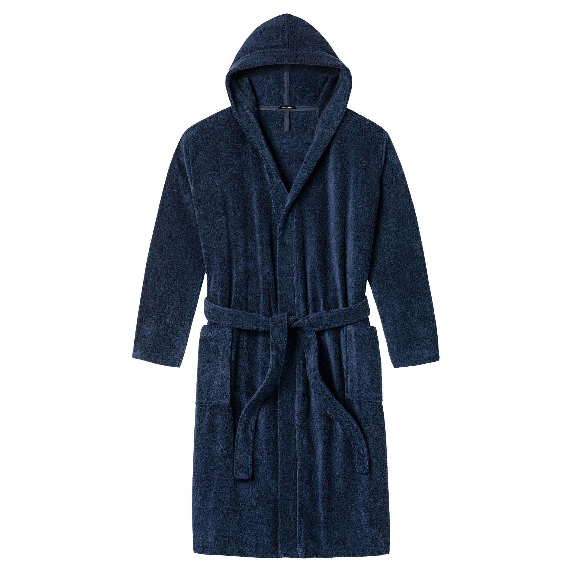 BADEMANTEL Herren Essentials Blau Baumwolle - Blau, Textil (XLnull) - SCHIESSER