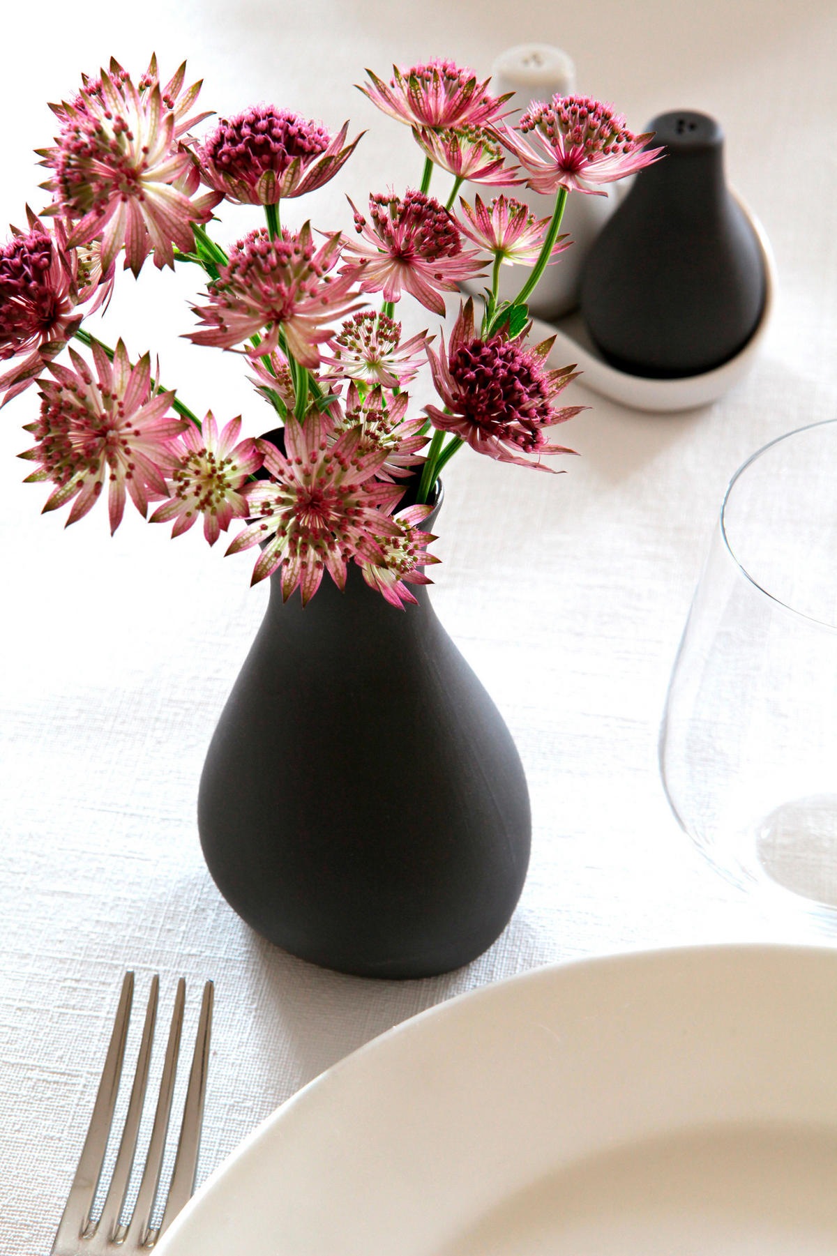 FLASCHE MIT AUSGIESSER Schieferstein ohne Schrift 25 cl - Schieferfarben, Keramik (7.5/6.5/8.3cm) - Revol Porcelaine France
