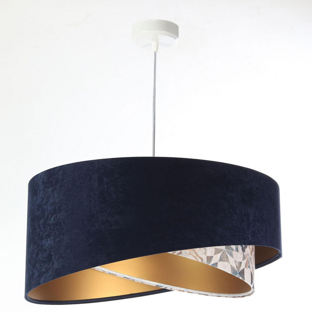 HÄNGELEUCHTE Blau 50/23 cm - Beige, Kunststoff (50/1/23cm) - ONZENO