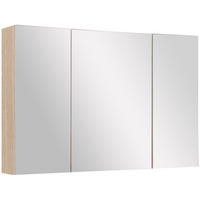 SPIEGELSCHRANK mit 3 sanft schließenden Spiegeltüren,90x13,5x60 cm ,Holzfarbe - Braun, Glas (90/135/60cm) - Vallsero