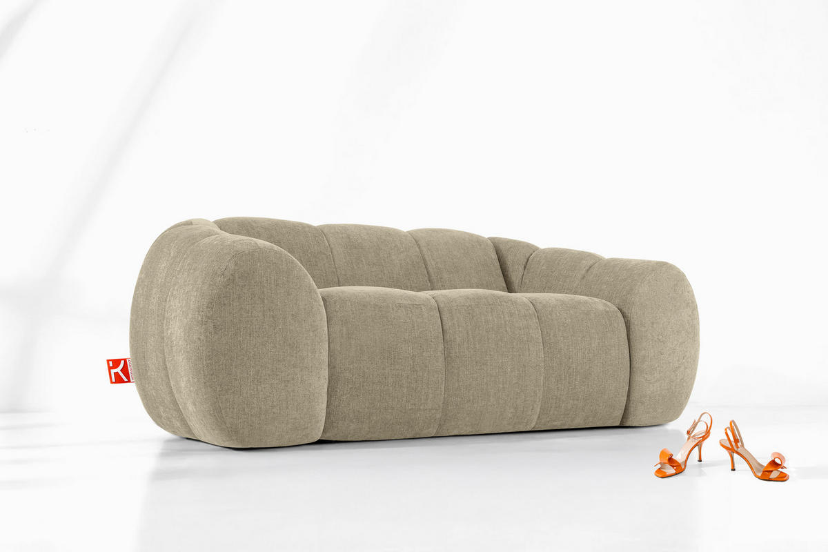 2-SITZER SOFA FLAVA, Sandfarben - Sandfarben, Holz/Holzwerkstoff (200/76/100cm) - KONSIMO®