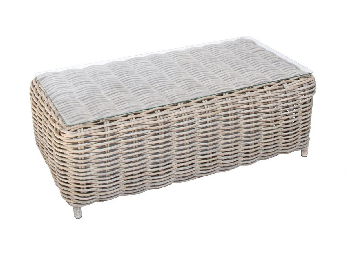 GARTENLOUNGE-SET Merando Beige Polyrattan für 5 Personen - Braun, Naturmaterialien - Green Spirit