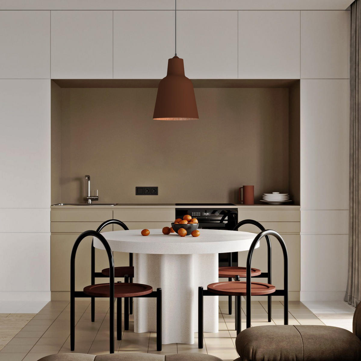 HÄNGELEUCHTE - Braun, Metall (33/33/42cm) - Lumicom