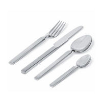 BESTECKSET Dry - 4180S24 - 24-teilig - von Achille Castiglioni - Silberfarben, Metall - Alessi