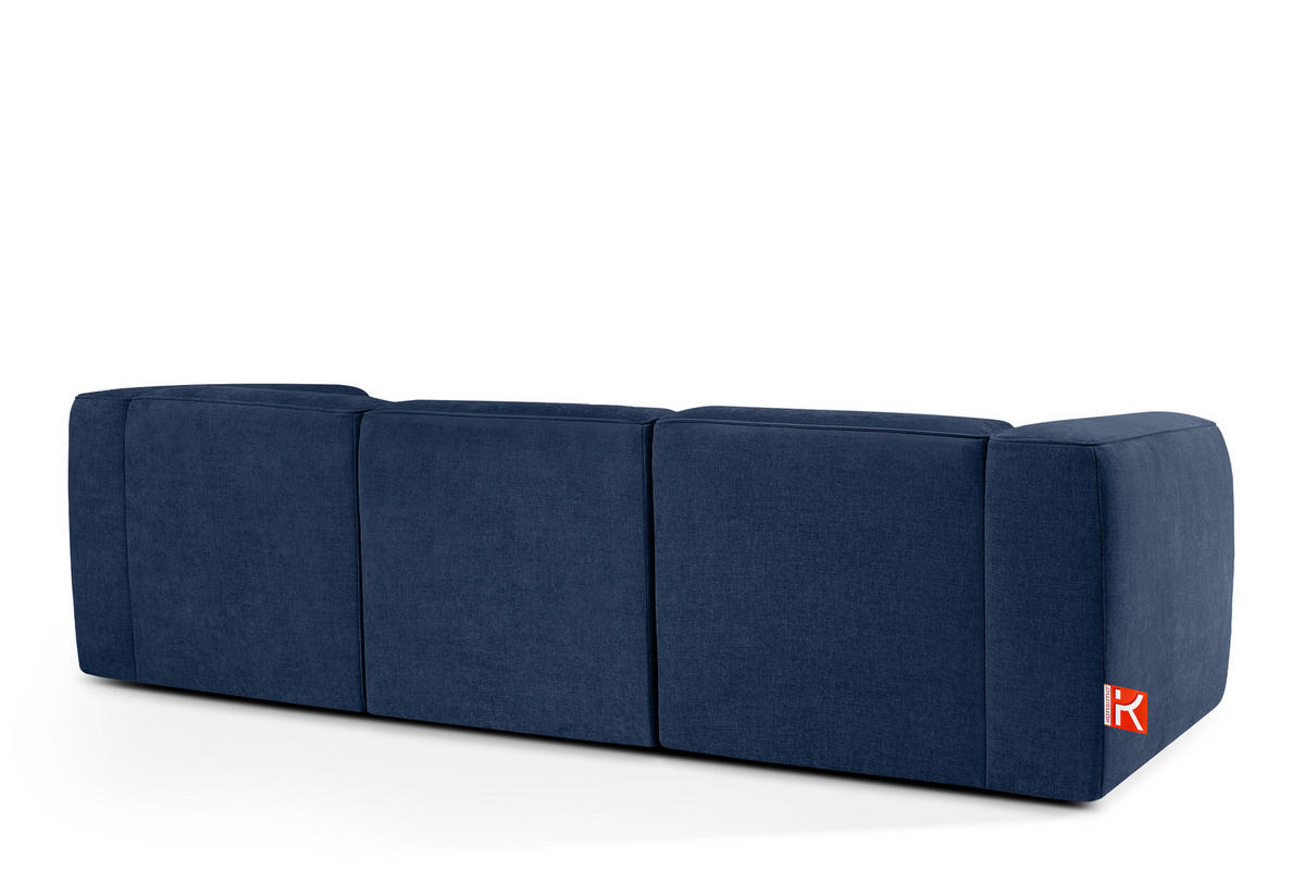 3-SITZER SOFA FUBBO, Dunkelblau - Dunkelblau, Holz/Holzwerkstoff (290/73/96cm) - KONSIMO®