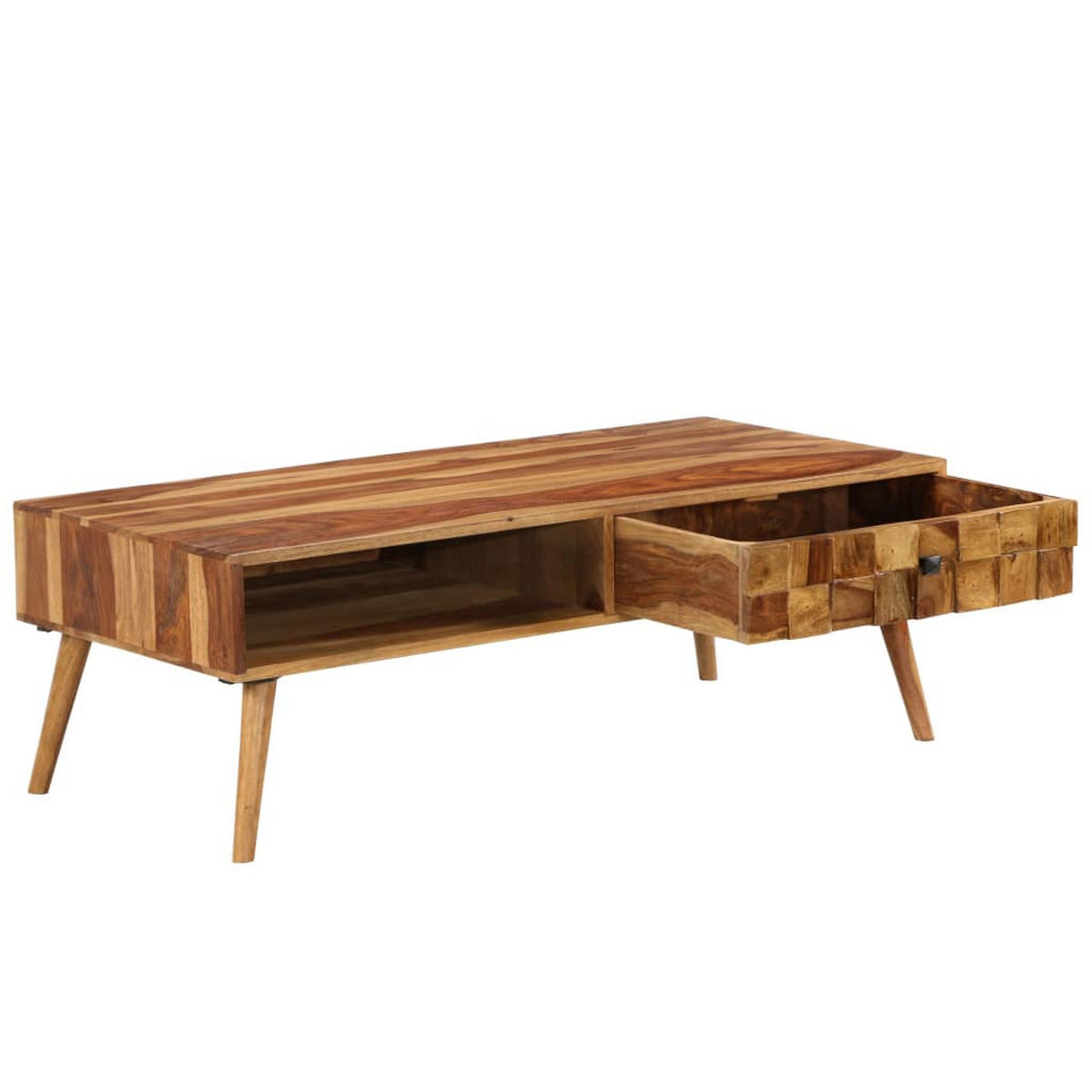COUCHTISCH Massivholz Palisander Honigbraun 110x50x37 cm - Braun, Holzwerkstoff (110/50/37cm) - furnicato