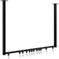 KLEIDERSTÄNDER 150x38x120-schwarz-Metall - Schwarz, Metall (80/60/7cm) - CLP