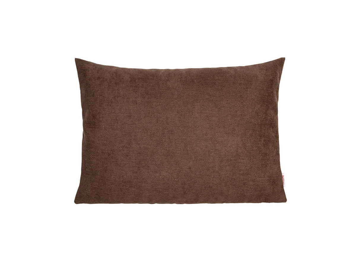 KISSENHÜLLE FarbTon Chenille-Haptik kaffee-braun 35/25 cm - Braun, Textil (25/35cm) - beties Heimtextil