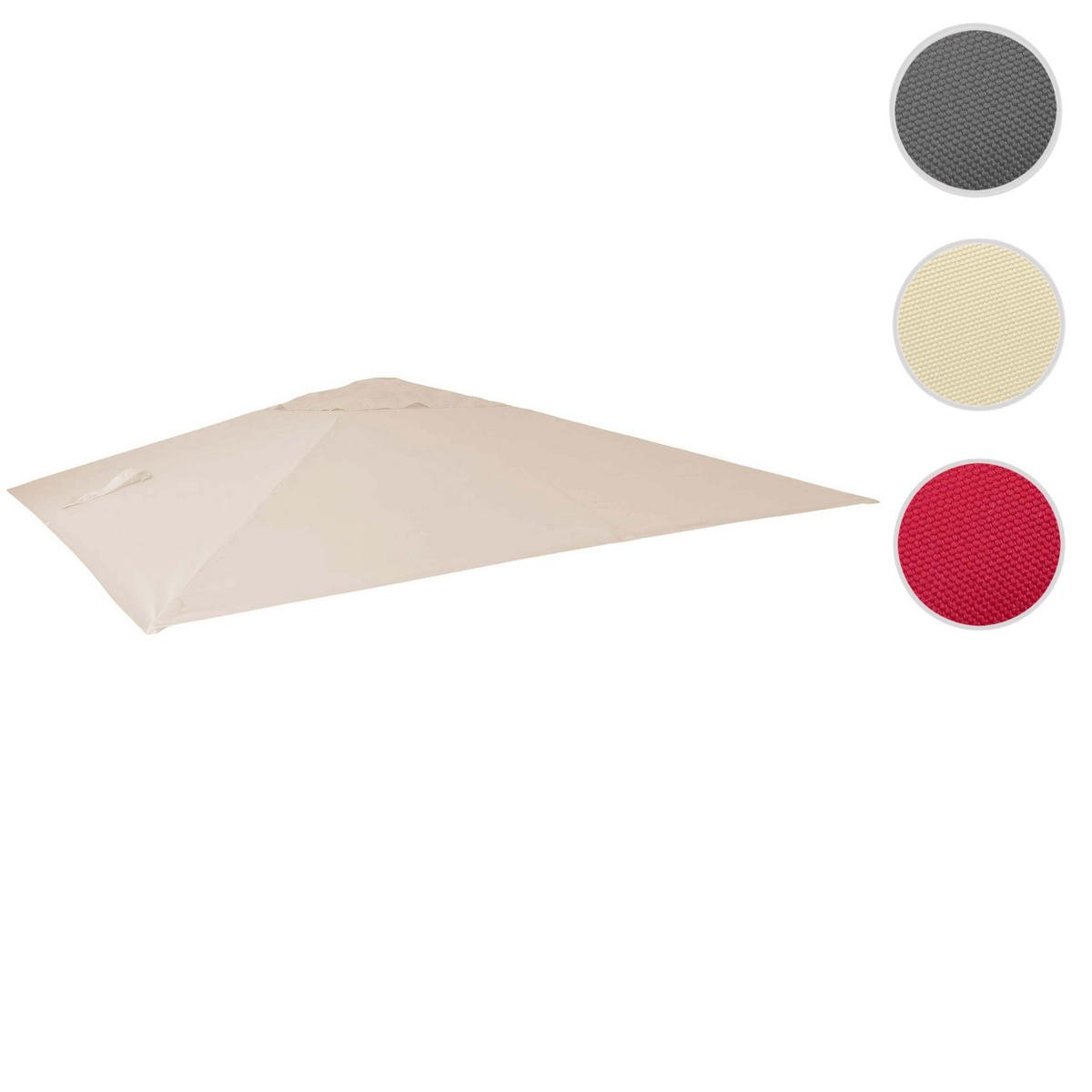 ERSATZ-BEZUG FÜR SCHIRM Cremeweiß - Weiß, Textil (335/335cm) - MCW