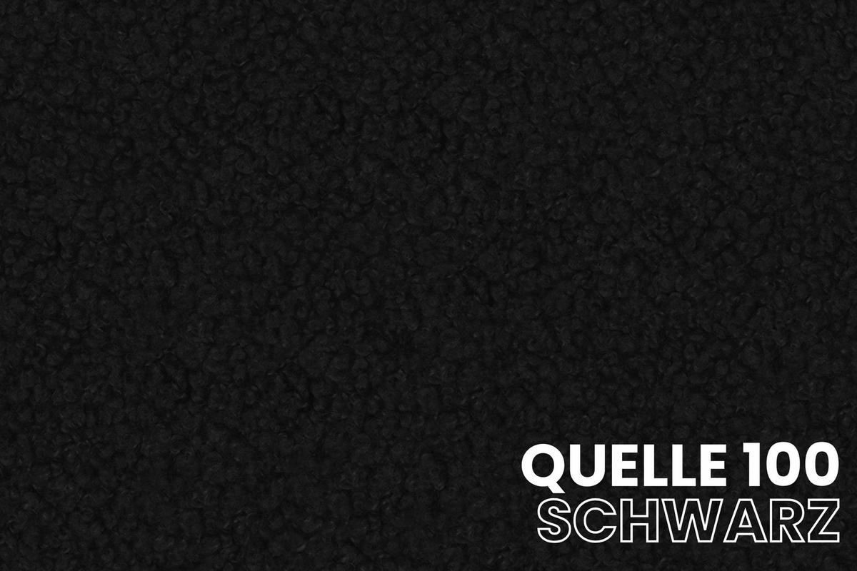 POLSTERBETT FOXY 180/200 in Boucle Schwarz - Schwarz, Holz/Holzwerkstoff (180/200cm) - Deine Möbel 24