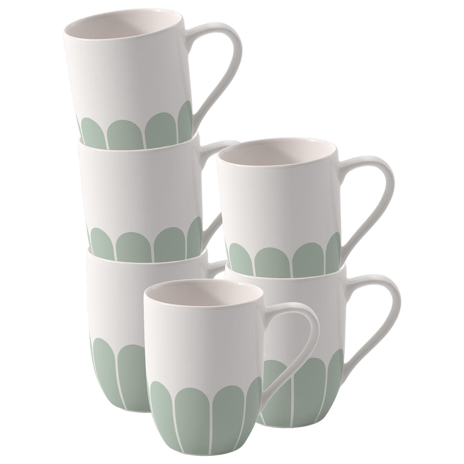 HENKELBECHER Fleur Couleur Vert 290 ml 6er Set - Grün, Keramik (0.29L) - Villeroy & Boch