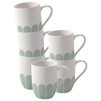 HENKELBECHER Fleur Couleur Vert 290 ml 6er Set - Grün, Keramik (0.29L) - Villeroy & Boch
