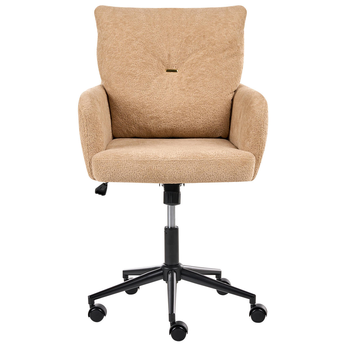 SCHREIBTISCHSTUHL Stoff Beige Alpine - Beige, Textil (61/90/71cm) - Beliani