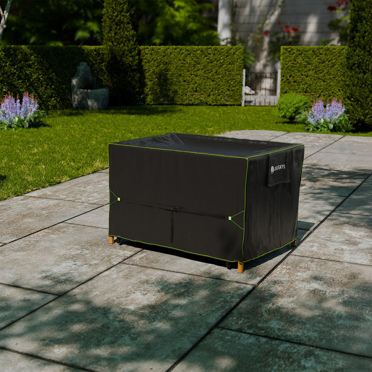 GARTENMÖBELABDECKUNG CoverSafe Pro schwarz - Schwarz, Kunststoff (90/75/120cm) - Juskys