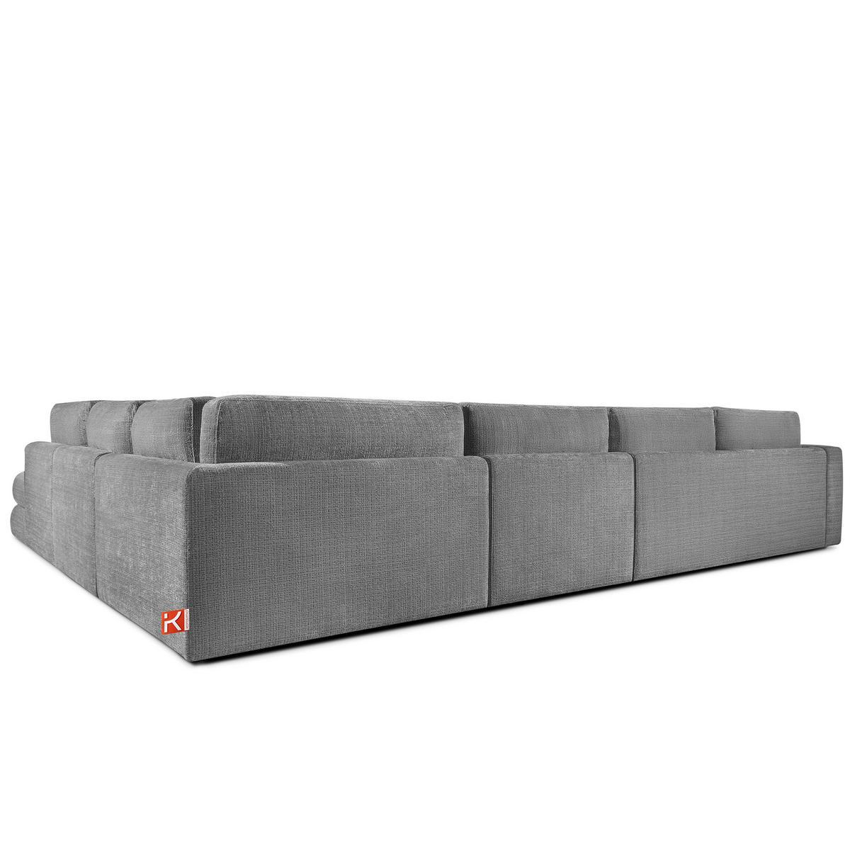 ECKSOFA XL links VERUS - Dunkelgrau, Holz/Holzwerkstoff (377/328cm) - KONSIMO®